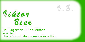 viktor bier business card